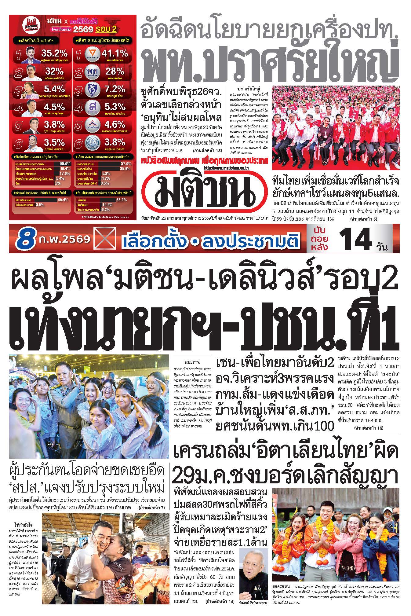 มติชน 25 Jan 2026